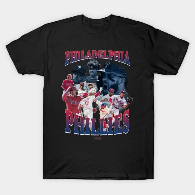 Philadelphia Philles Vintage Tee T-Shirt by scornely